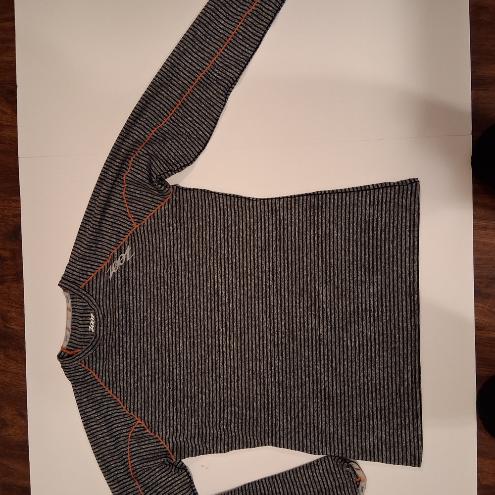 Zoot Striped Black and Gray Long Sleeve Shirt